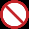 Знак P21 Запрещение (прочие опасности или опасные действия)