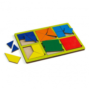 Рамки-вкладыши Никитина 6 квадратов. арт.106203 Сиб.игрушки