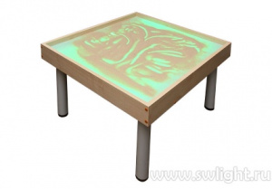 Столик на ножках для рисования песком РАДУГА-RGB с пультом. ЮЗСК