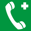 Знак EC06 Телефон связи с медицинским пунктом (скорой медицинской помощью)