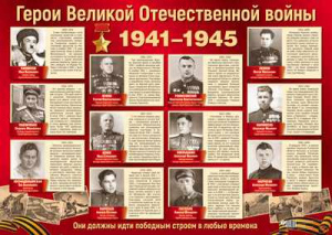 13111 Герои Великой Отечественной войны. Плакат А2 Сфера
