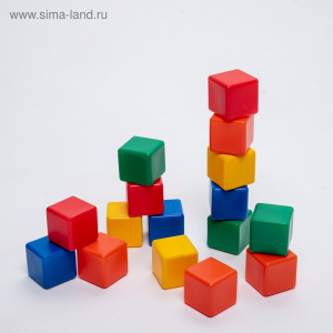 Набор цветных кубиков 16 шт. 6*6 см. арт.1200605 Соломон