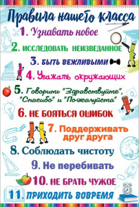 0801066 Правила нашего класса. Плакат А2