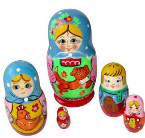 Матрешка Подворье 5 перс.Р45/747 (РНИ)