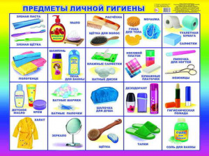 Предметы личной гигиены. Плакат А2 Леда