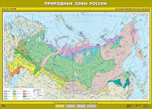 Карта Природные зоны России (СП) 100*140