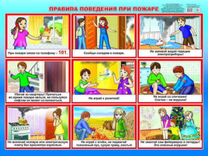 Правила поведения при пожаре. Плакат А2 Леда