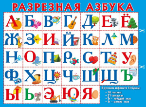 071.279 Азбука разрезная. Плакат А2