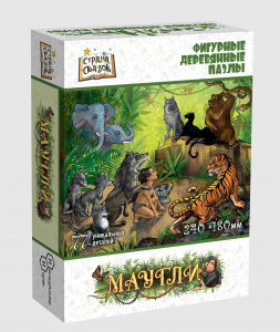 Фигурный деревянный пазл. Маугли арт. 8289