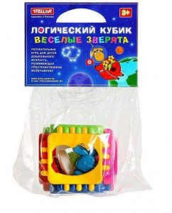 Логический кубик Веселые зверята. арт.01326 Стеллар