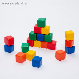 Набор цветных кубиков 20 шт. 4*4 см.