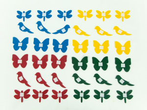 Аксессуары для жилета с липучками. 32 фиг.(бабочки,птички,мухи) МиниВини