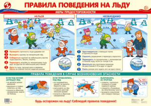 14766 Правила поведения на льду. Плакат А2